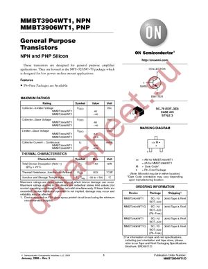 MMBT3904WT1G datasheet  